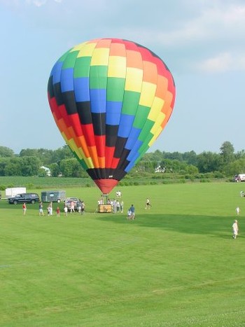 First Balloon inflated - Full of hot air